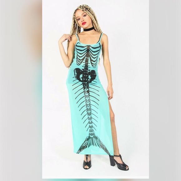 SOLD NWT Iron Fist Bone Deep Mesh Maxi Dress - Picture 6 of 16